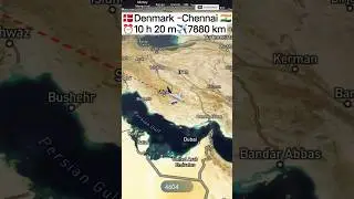 Denmark To Chennai Flight Route -Air india #aviation #travel #flight #denmark #shorts