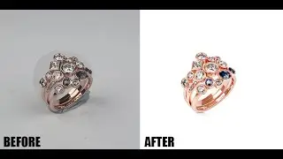 Jewelry Photo Retouching: Before & After + Timelapse #photoeditingcompany #jewelryphotoediting