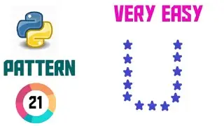 how to print pattern U in python in hindi. python me pattern U kaise banaye in hindi