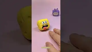 Funny Spongebob Squishy |Bearfamily #shorts #art #toys #funny