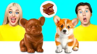 Челлендж. Шоколадная Еда vs Настоящая еда | Безумные Ситуации на Кухне от Choco DO