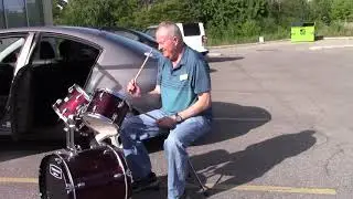 Blair drumming Beaty Branch Library