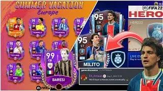 NEW EVENT HEROES!! SUMMER VACATION EUROPE NEW PLAYER  FIFA MOBILE 22| HEROES EVENT FIFA MOBILE 22