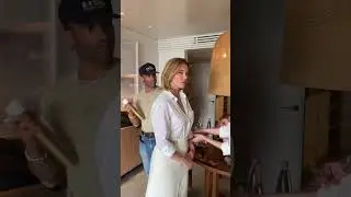 lea seydoux getting ready for a louis vuitton event in greece