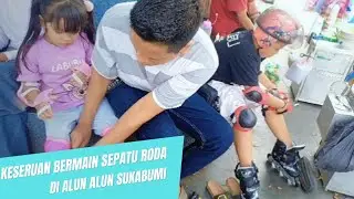 KESERUAN BERMAIN SEPATU RODA DI ALUN  ALUN SUKABUMI #diaryaamumtazmauly #moments #playground #fyp