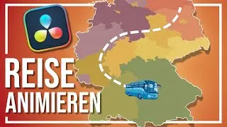 Reiserouten Animation: Linien & Objekte auf Landkarte animieren in DaVinci Resolve