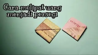 how to fold your money in square shape, so it's easy to put in a piggy bank