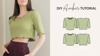 Укороченный топ с оборками по краю своими руками + выкройка