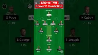 CRD vs TVH dream11 Prediction || #dream11 #dream11fantasy #dreambig #shorts