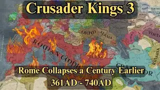 CK3 Fallen Eagle Timelapse - What if Rome fell 100 years early?
