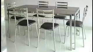Stainless Steel Dining Table set || Steel Dining Table with Six Chair...
