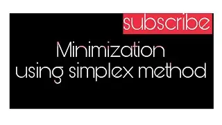 How to solve minimization problem by simplex method|minimization by simplexmethod|bhavishyathefuture