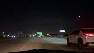 Highway Street Drive at Night in Florida : City Lights & Calm Roads