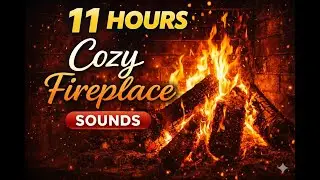 11 Hours Fireplace Sounds 🔥 Crackling Fire for Sleep & Relaxation