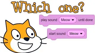 Start sound vs play sound until done blocks in Scratch