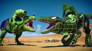 Hulk Dinorider vs Spiderman Stealth Suit & Dinorider from other Mutliverse | JWE2 CInematic Gameplay
