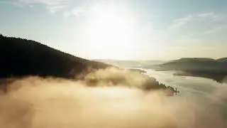 4k HD Foggy Mountain Drone Video (No copyright)