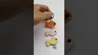 Crochet Fish Keychain Tutorial 🐟 | Simple & Cute ⭐ #crochetkeychain #crochetfish #yt #handmade #diy