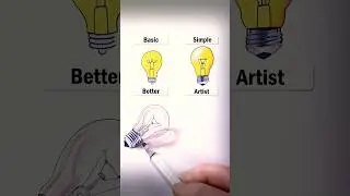 Draw light bulb basic to Artist 💯 #art #drawing #easydraw #howtodraw #painting #bulb #artist