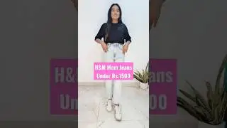 🍁H&M jeans Haul💫 H&M Mom Jeans Under Rs.1500 #shorts #short #hm #haul  #trending #viral #fyp #viral