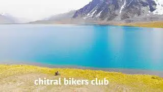 Bike riding in karombara lake.vedio on mivic pro drone. Karombara lake 2nd highest lake in pakistan