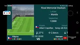 🔴 Live Score ( 1-1) : FILIPINA vs VIETNAM , Kejuaraan AFF , 18 Desember 2024