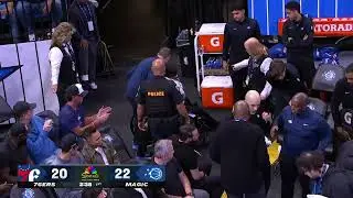 [Injury] NBA Referee Bill Kennedy Suffers Non-Contact Injury, Wheeled Off During Magic vs 76ers