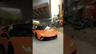 lamborghini huracan orange color #cars #carslover #shorts #delhicars #mumbaicars