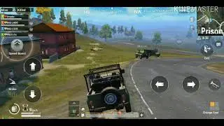 car is on building of the prison in pubg game