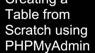 Creating a Database Table from Scratch