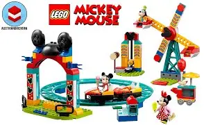 LEGO Disney 10778 Mickey, Minnie and Goofy's Fairground Fun Speed Build