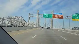 North on interstate 65 going over the Ohio river Abraham Lincoln bridge. KY into IN