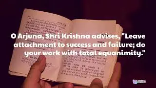 Arjuna's teaching from Sri Krishna to acting without clinging to outcomes is titled || #krishna