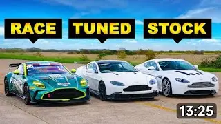Are racing cars ACTUALLY FAST Aston Martin DRAG RACE