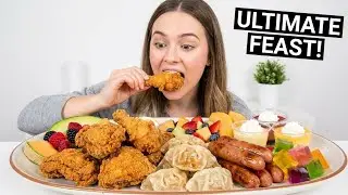 Eating Everything From a Huge Plate 😋 | Real ASMR Eating Sounds