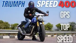 Triumph speed 400 GPS TOP SPEED TEST 🔥🔥 | The UP46 Rider |