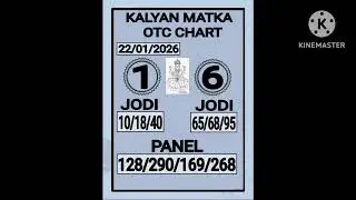 22-01-2026 KALYAN MATKA | SATTA MATKA | KALYAN CHART | KALYAN OPEN TODAY | KALYAN PANEL CHART| MATKA
