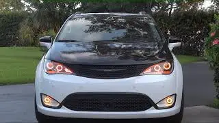 2017 Chrysler Pacifica Custom headlight retrofit, Quad projector.