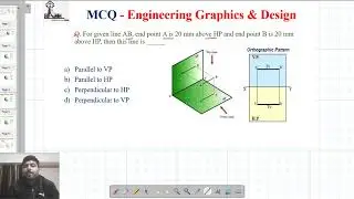 Engineering drawing objective questions in hindi I Projection of lines  I Khan - 04