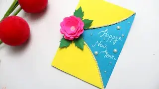 Beautiful Handmade Happy New Year 2020 card ideas|How to make new year greeting card| #newyear2020