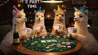 🎷 Cozy Jazz Night | Alpacas Playing Poker ♠️🥂