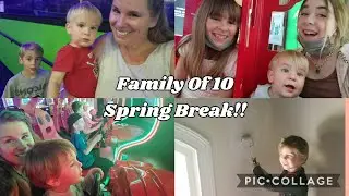 Family of 10 Spring Break VLOG! | Room transformation, Shopping, Arcade + More!!