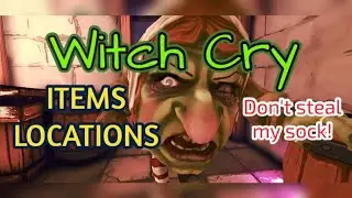 Witch Cry - All Items / Objects Locations! Sock, Crowbar, Magic Book Page, Rune, Fork, Feather