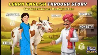Learn English Through Stories |The Kind Farmer and Magical Cow | English Moral Story with Subtitles
