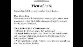 DBMS:- Introduction,view