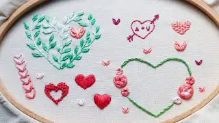 10 methods for heart embroidery