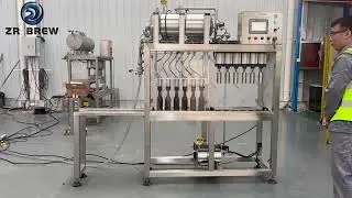 ZR BREW semi-automatic beer bottle filling and capping machine test