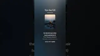 Toys that Kill 2  #emo #emomusic #emotrap #newmusic #music (Lyrics Video)
