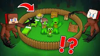 Mikey FAMILY survive 99 Night in The Forest! - Maizen Minecraft Animation