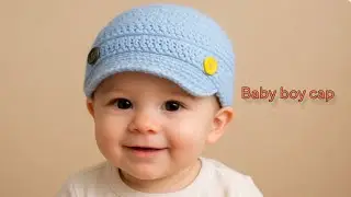 Crochet For Beginners || Crochet baby boy cap|| crochet a newsboy hat for beginners